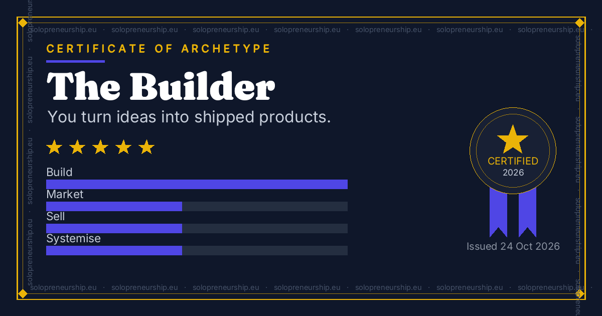 The Builder certificate