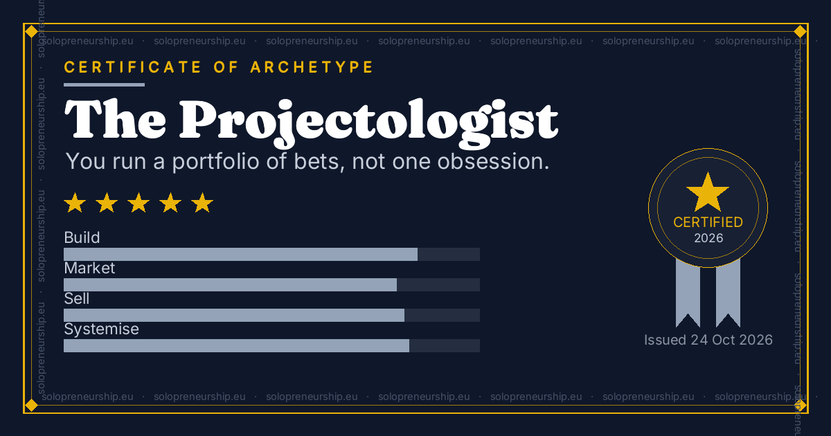The Projectologist certificate